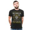 Camiseta Masculina Nos Salões de Valhalla Caveira Capacete Mitologia Nórdica Camiseta Unisex