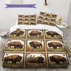 Retro Oil Painting Animals Pattern Bedding,Quilt Set Quilt Cover Pillowcase Home Birthday Gift (1 * Duvet Cover + 2 * Pillowcase, Without Core)