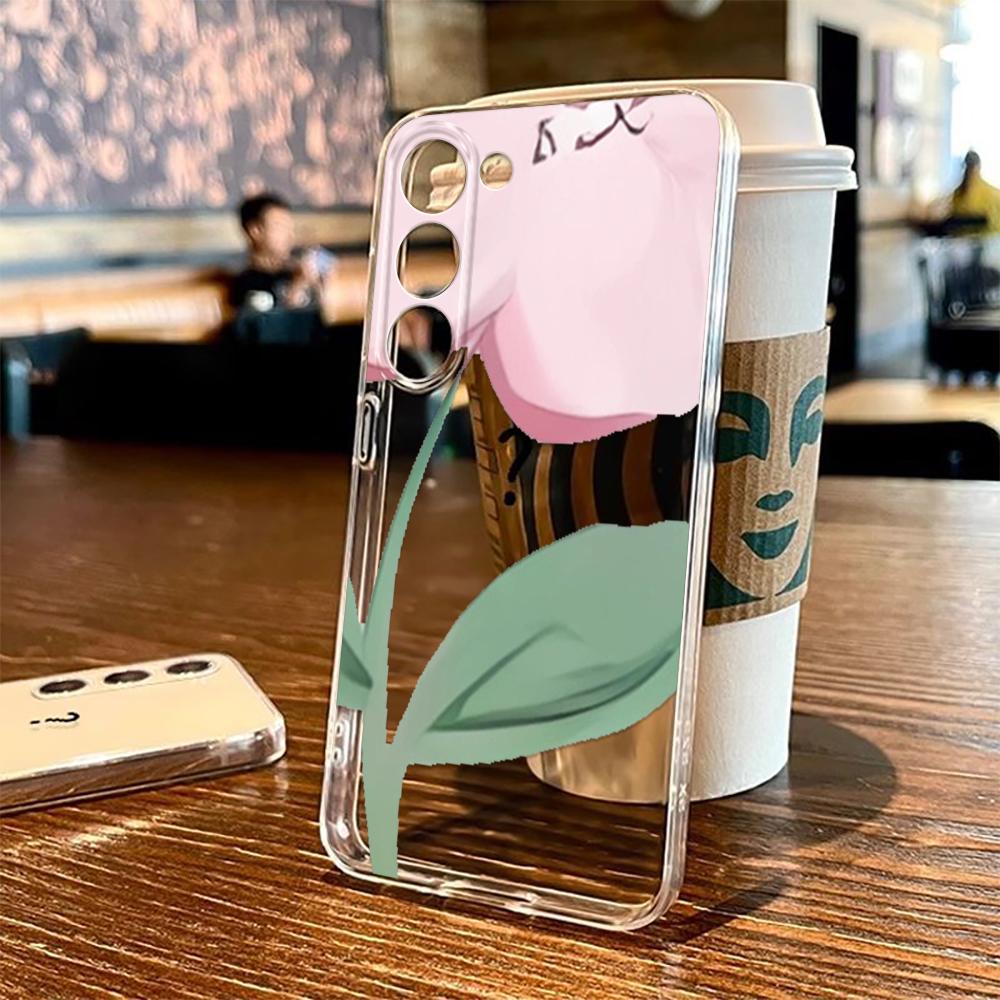 Non-Yellowing Phone Case For Samsung S23 S23 Ultra S24 S22 Plus S20 Plus S10 4G M33 5G A14 Big Flower Shockproof Cover