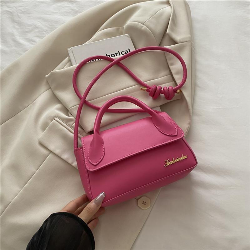 European and American Foreign Style Letter Hardware Fashion 2025 New Casual Trend Retro Shoulder Texture Crossbody Handbag Women