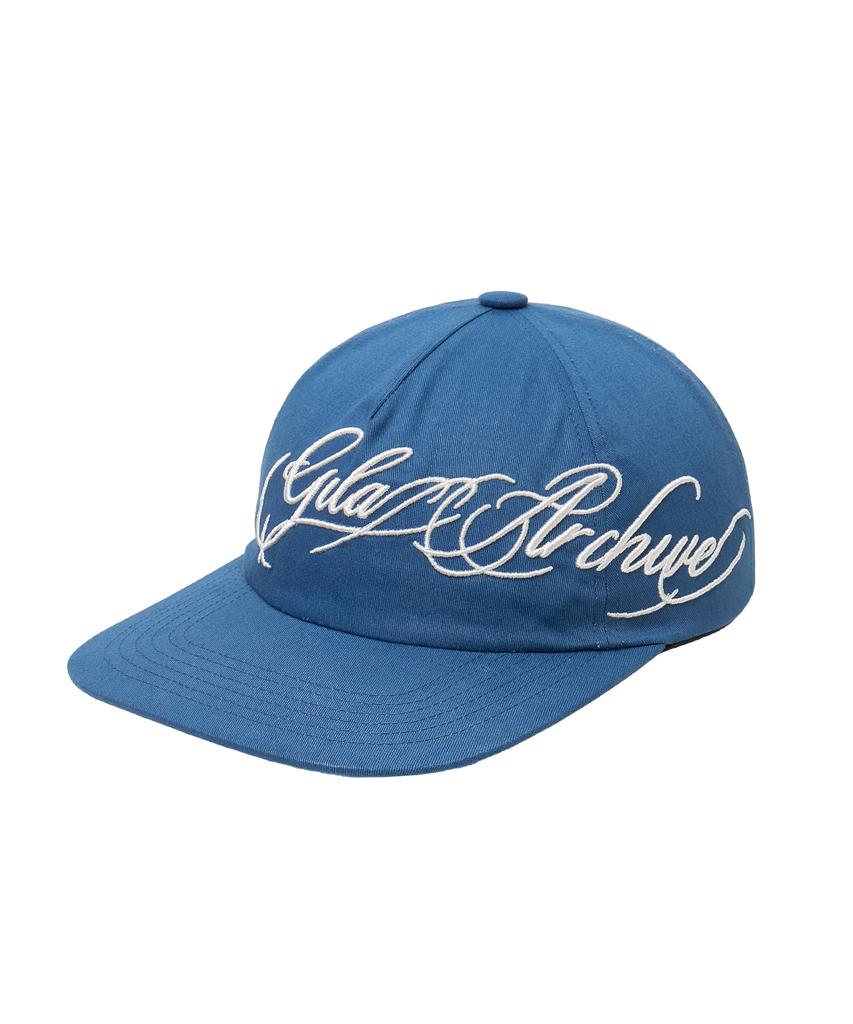 Gillaakaibeu Lettering Logo Trucker Cap_Blue