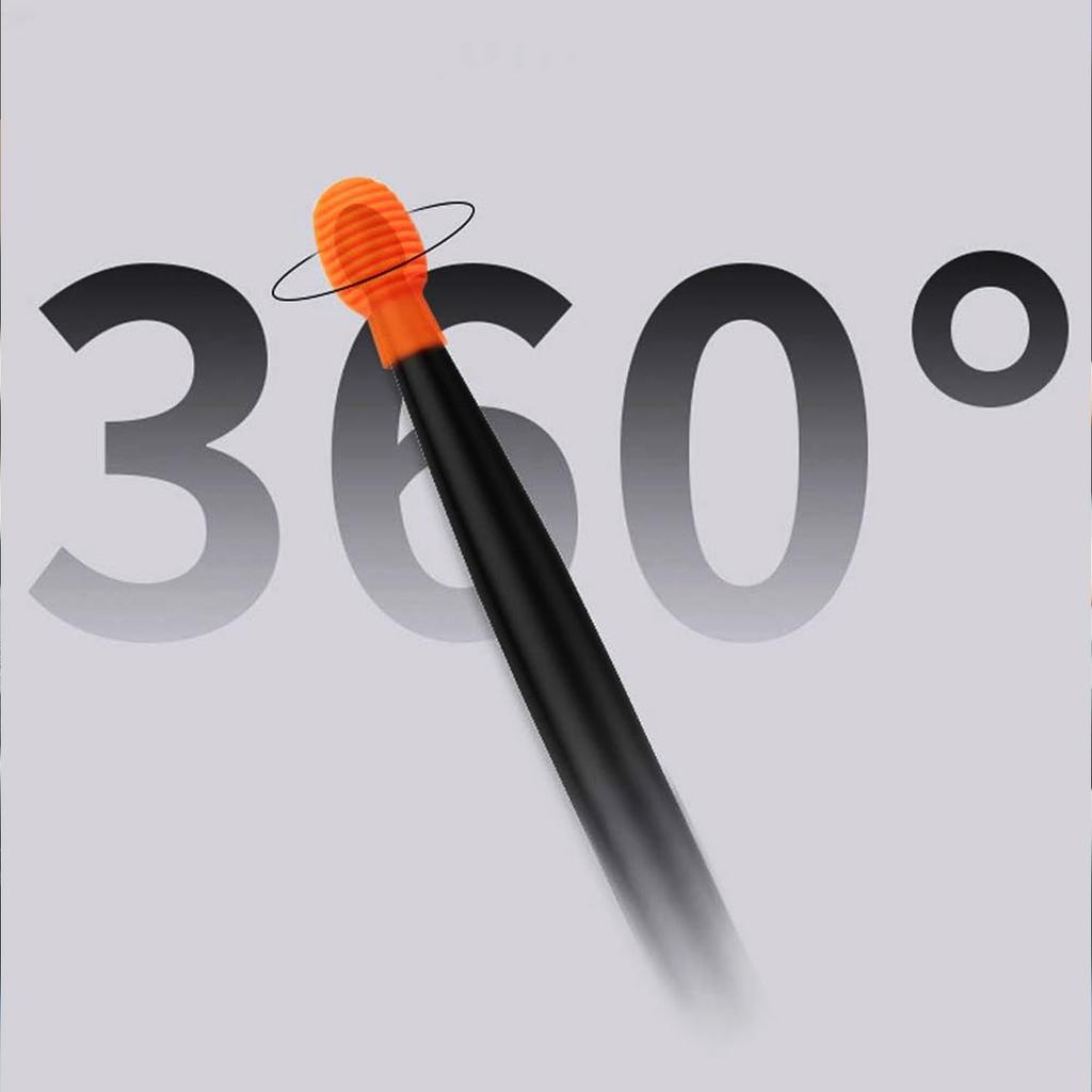 Roczential Drumstick Tip Drumstick Mute Damper Tip Silicone Drumstick Silencer Tip Protective Caps for Beginners 4-Piece Covers, Supporters, (Orange)