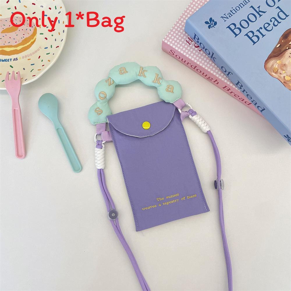 Casual Embroidered Polyester Phone Bag With Snap Closure For Daily Use