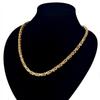 Men' Gold Chain Royal Byzantine Chain GOLD PLATED + FREE