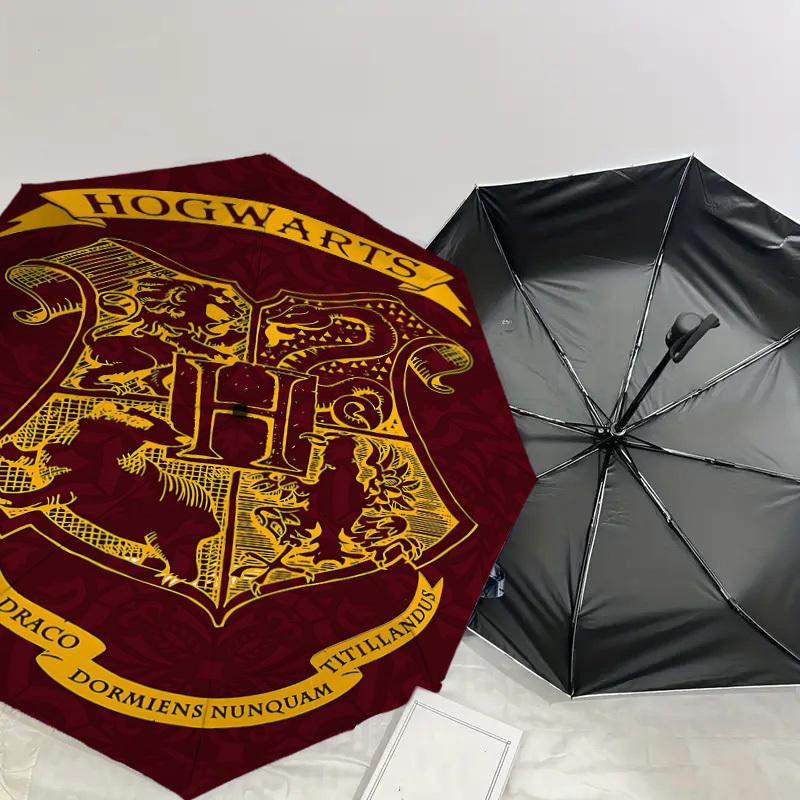 1PC Warner Hogwarts Draco Automatic Open/Close Umbrella with Windproof, 13-Rib Sturdy Canopy, Durable Ribs1230A