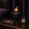 Witch Hat Lamp Stained Witch Hat LED Light Halloween Table Lamp with Warm Glow