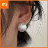 BF Club 925 Sterling Silver Earrings For Women Trendy Simple Shinning Ball Earring Jewerly Prevent Allergy Party Accessaries
