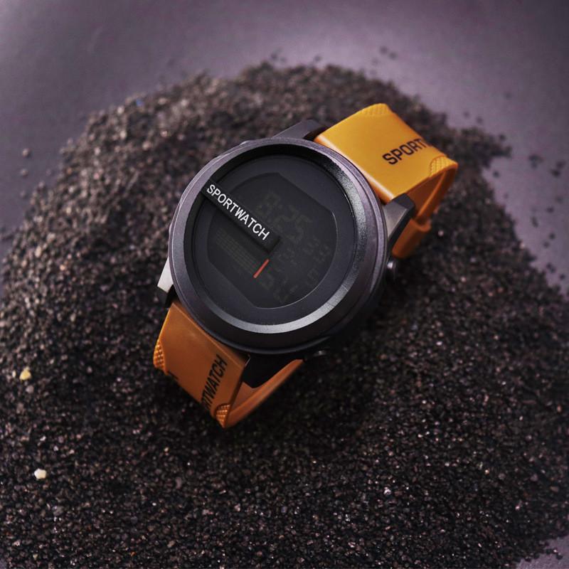 Fashion Outdoor Led Digital Watch For Men With Sport Chronograph And Silicone Band