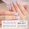 Onion Pink Gradient Explosive Semi-cured Manicure Stickers Pearlescent Purple Gel Nail Stickers