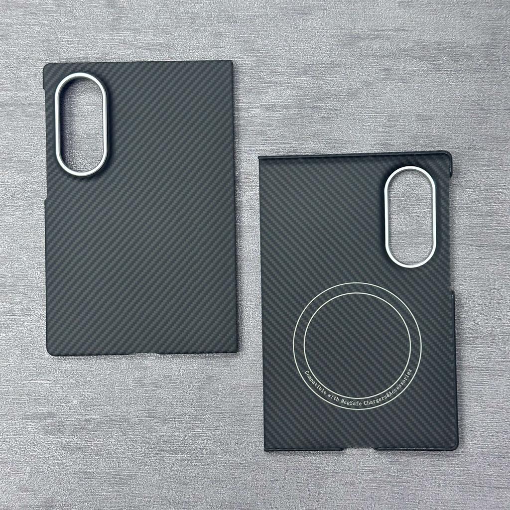 For Samsung Galaxy ZFold 8Wide Aramid Carbon Fiber Case, Ultra Thin Lightweight Magsafe Cover, Shockproof Hard Armor Shell