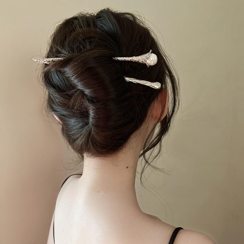 Vintage Faux Perle Haar Sticks Hairwear Frauen Einfache Chinesische Haarnadeln Haar Stäbchen Disk Hairsticks Kopfschmuck Schmuck