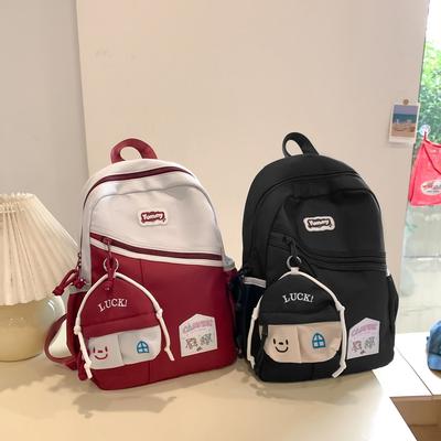 Einfarbiger Studenten-Schulranzen, kleiner frischer Rucksack, Damenmode, lässiger College-Rucksack für Junior High School Mädchen