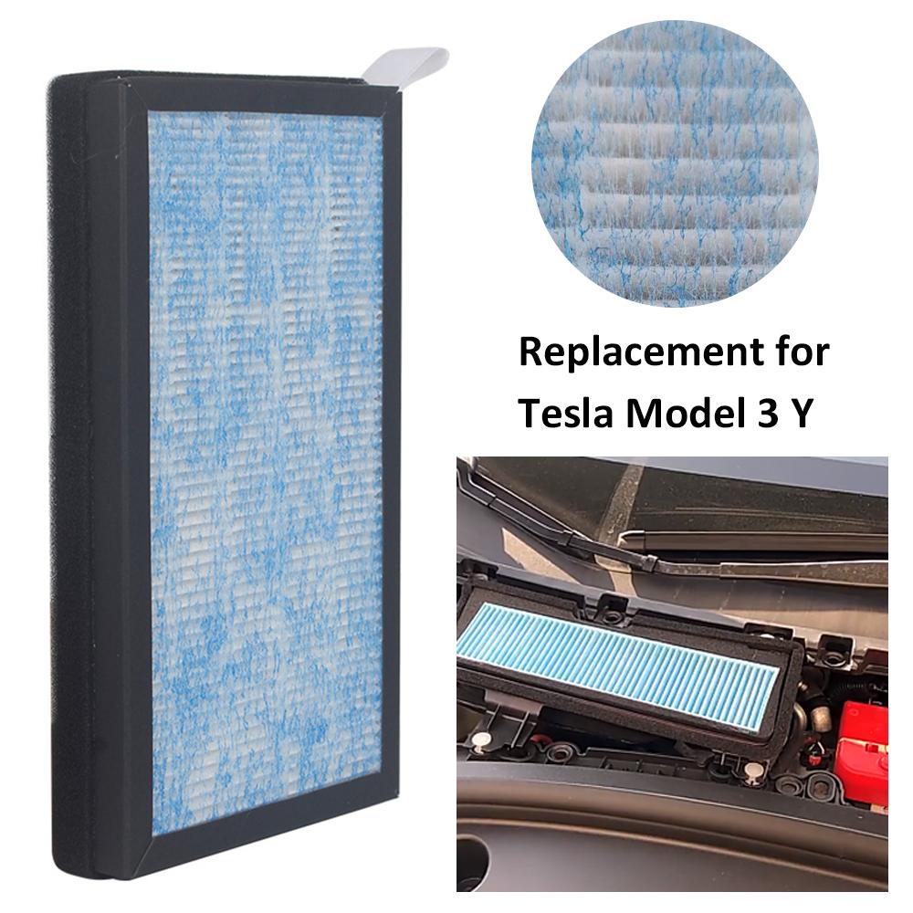 Luftfilter, 2er-Pack HEPA-Aktivkohle-Innenraumluftfilter Ersatz für Tesla Model 3 Model Y