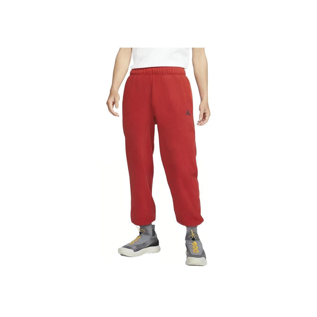 Nike ACG Polartec Wolf Tree Fleece Casual Loose Running Pants Men Bottoms Crimson CV0659-671