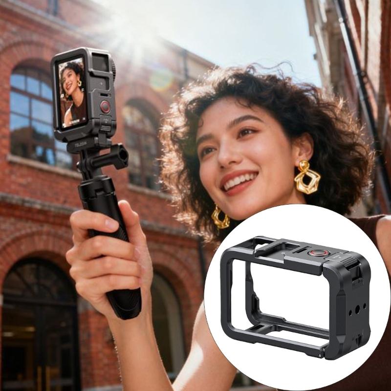 Aluminum Quick Release Cage For Action 6 Action Camera Mount With Cold Shoe Full Protective Frame Case Accessories