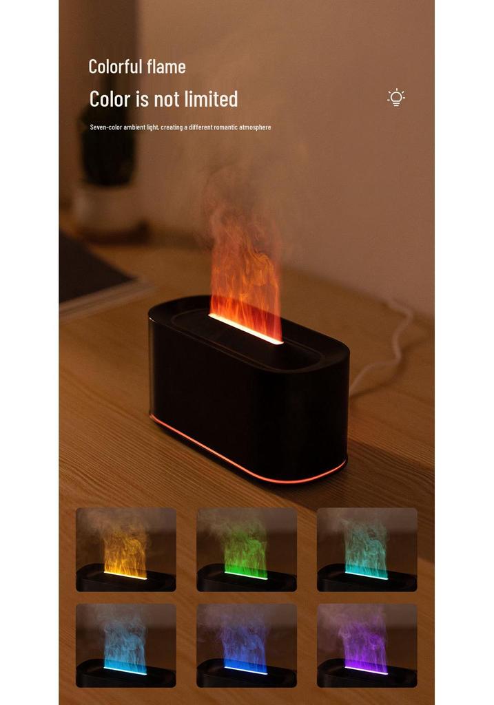 Creative Seven-Color Flame Aroma Diffuser & Humidifier