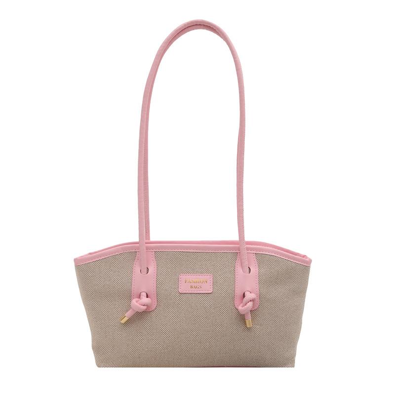 Large capacity 2025 new fresh texture casual personality portable shoulder underarm tote bag women