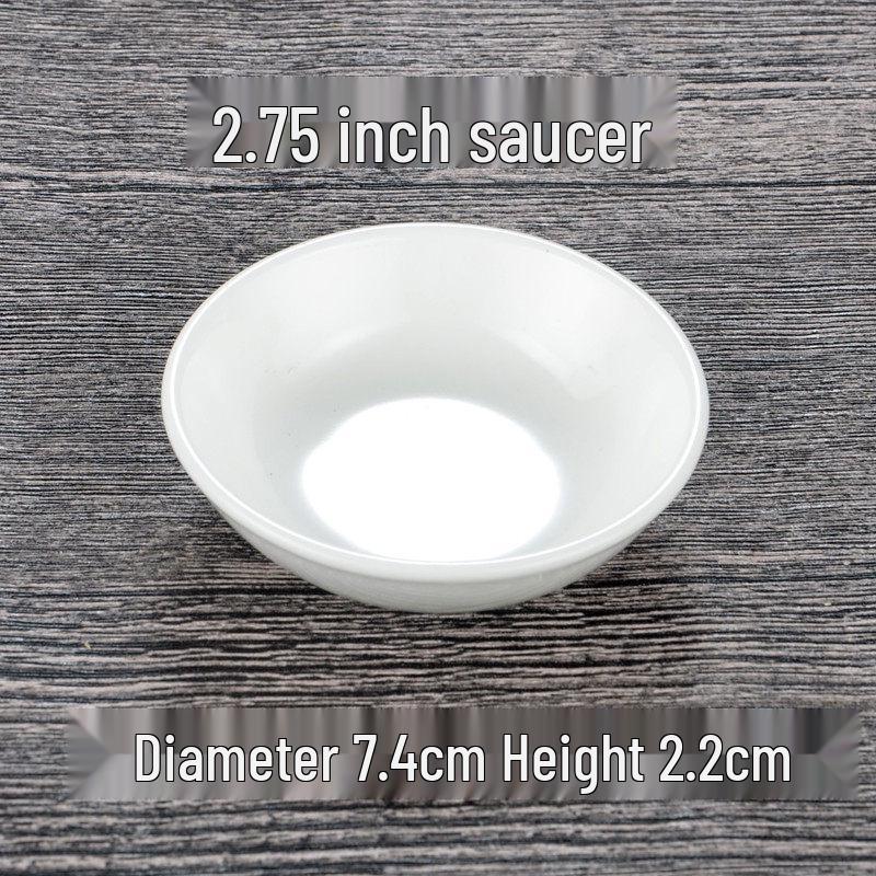 10-Piece Ceramic White Sauce Dish Set - Perfect for Soy Sauce, Vinegar, and Hot Pot Seasoning. Ideal for Restaurants. Free Shipping Included.