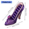 Sparkling Shoe Shape Jewelry Holder Stand with Multiple Storage Compartments Suitable for Earrings Rings and Necklaces