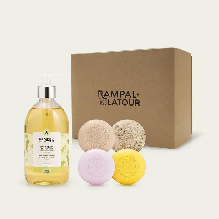 

Мыло жидкое и мыло длинное подарочный набор из 5 предметов (Вербена)