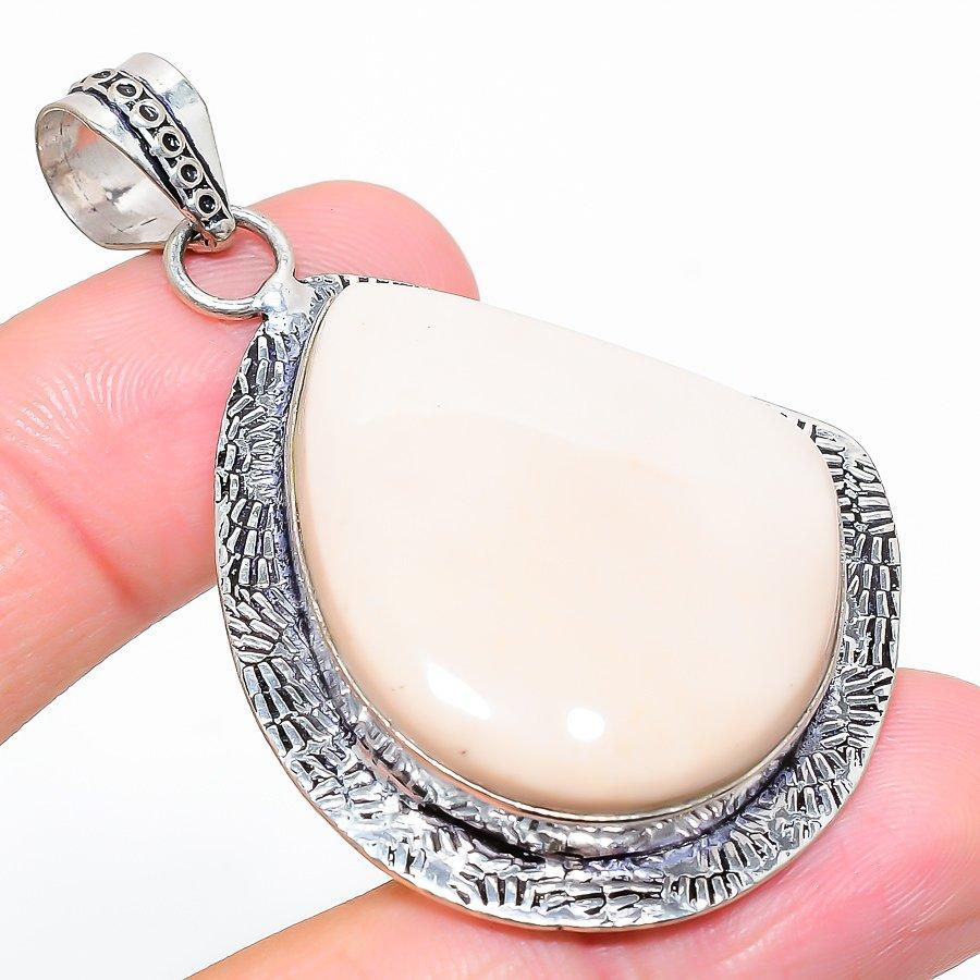 

Подвеска из серебра 925 пробы со сколецитом 2,36 дюйма для нее Y5j74 2.36 белый