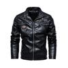 Motorcycle Style Winter Autumn Men High Quality Plus Velvet Thickening Warm Leather Jacket Male Business Fashion Coat Casual PU Leather Jacket