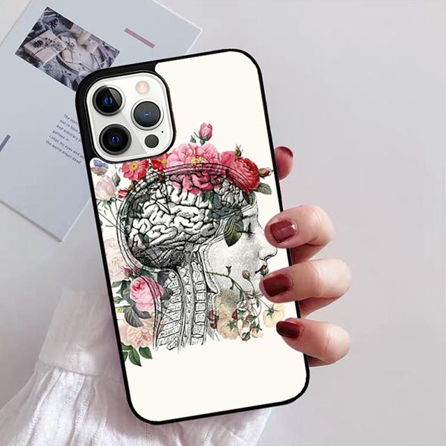Anatomy Brain Phone Case For iPhone 17 Air 16 15 14 13 12 Pro Max Plus Max Cover Shell coque
