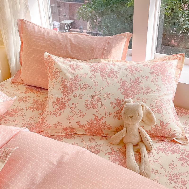 100% Cotton 1 Piece 48cm*74cm Pillowcase Beauty Floral Printing Pillow Case Cover For Bedroom