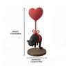 3D Printed Suspended Cat Heart-Shaped Balloon Decoration Romantic Home Decor For Desk Bookshelf Bedside Table Ornament