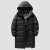 Winter Black Gold Medium Length Thickened Down Jacket Men's High-end Fashion White Duck Down Warm Coat