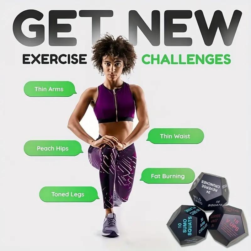 Sport Fitness Decision Dice Weight Training Exercise Body Group Fitness Fun Decision Dice Entertainment Accessories