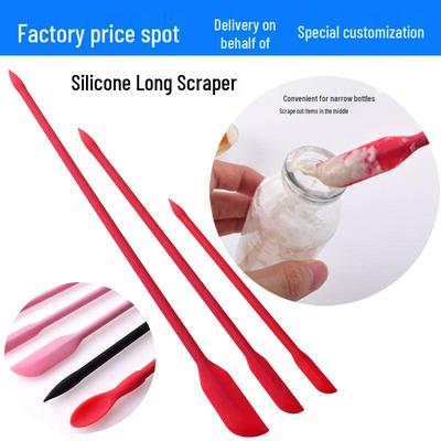 3-Piece Mini Silicone Spatula Scraper Set for Butter, Sauces, Makeup, and Jar Walls