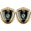 AAFM1 Car Styling Metal Shield Emblem Car Fender Side Tail Body Sticker For Skoda Octavia A5 3 2 VRS Vision Kodiaq Favorit Rapid Fabia
