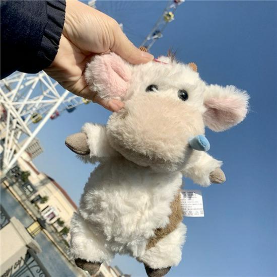 Креативный набор плюшевых игрушек Корова и Лошадь - Молочная Корова и Пони, Декор для Офиса и Подарок на День Рождения 25 cm белый