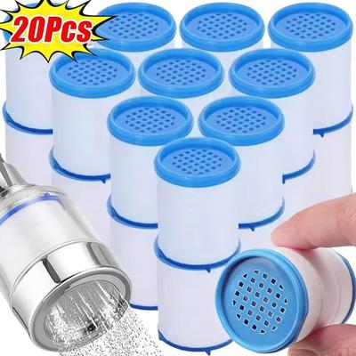 20 Pezzi Nuovo Elemento Filtrante Aeratore Soffione Doccia Cotone PP Cartucce Filtranti per Rubinetto Purificatore a Filtrazione per Rubinetto Pressurizzato per Cucina