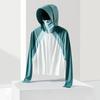 New summer sunscreen clothes UPF10 + women's ice-feeling ice silk sunscreen clothes, large brim hooded, breathable and light sunscreen