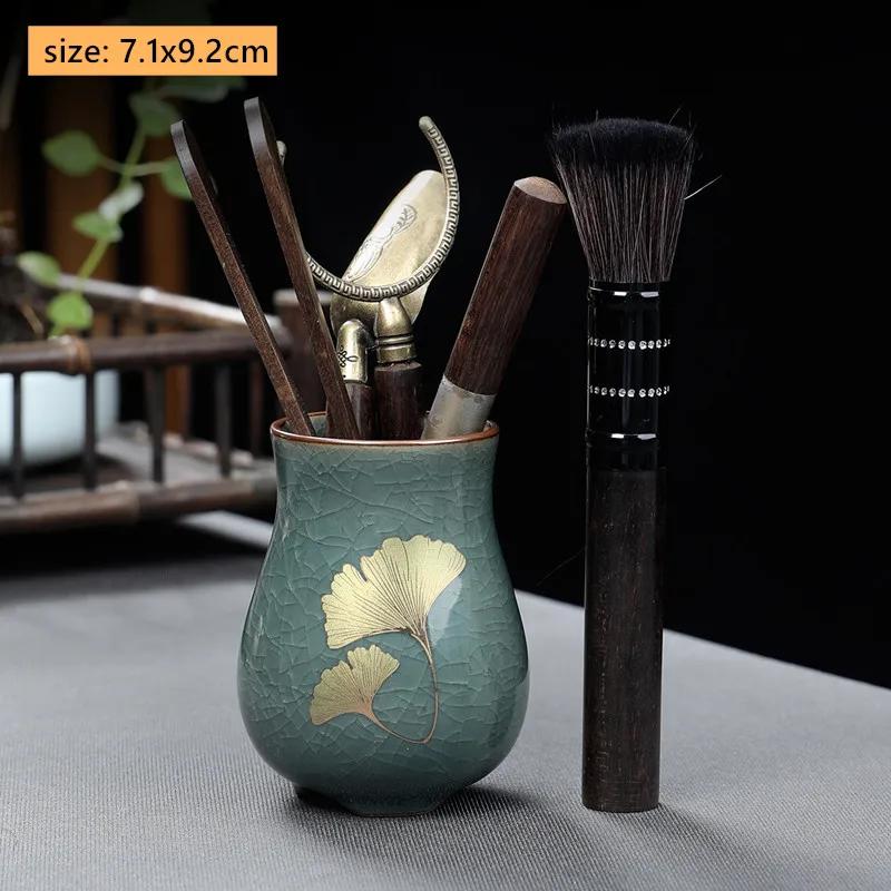 High-grade Retro Ceramics Tea Pot Chinese Tea Set Gaiwan Customized Ice Crack Glaze Teapot Exquisite Handmade Home Drinkware