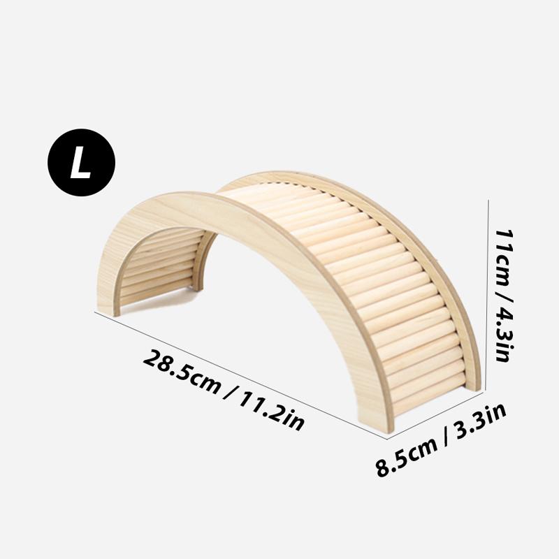 Hamster Holztreppen Brücke Spielzeug Meerschweinchen Igel Eichhörnchen Bogenbrücke Kleintier Bewegungsspielzeug Bogenbrücke D9254