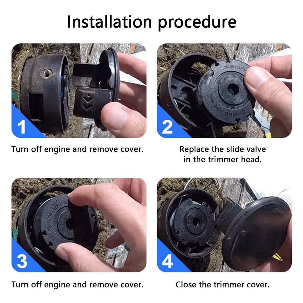 6Pcs Spools for Hyper Tough 20V Max String Trimmer Replacement Wire Reels