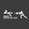 1pc Car Sticker Don't Touch My Car Creative Funny Reflective Car Decoration Stickers Car Window Accessories Car Body Decal