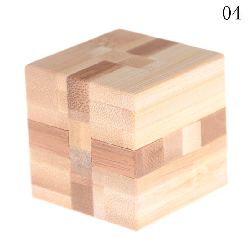 Iq Brain Teaser Kong Ming Lock Wooden Interlocking Burr 3D Puzzles Game Toy Gift