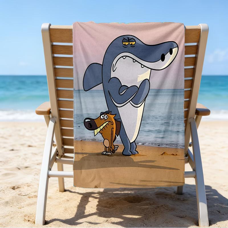 Ultra-Soft Beach Towel with Zig & Sharko Theme,Ideal for Pool - Camping, Diving - Perfect Travel Essential, Vibrant Beach Towel.
