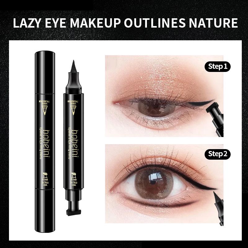 Bobeini Double-Headed Triangle Waterproof Quick-Dry Eyeliner