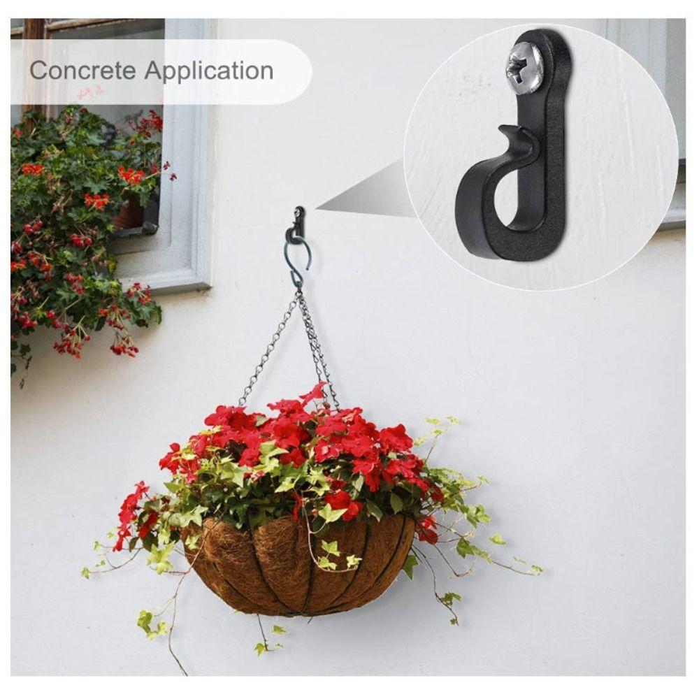 New With Screw Lights Hook Plastic Black White String Light Hangers Garage Hooks Indoor And Outdoor