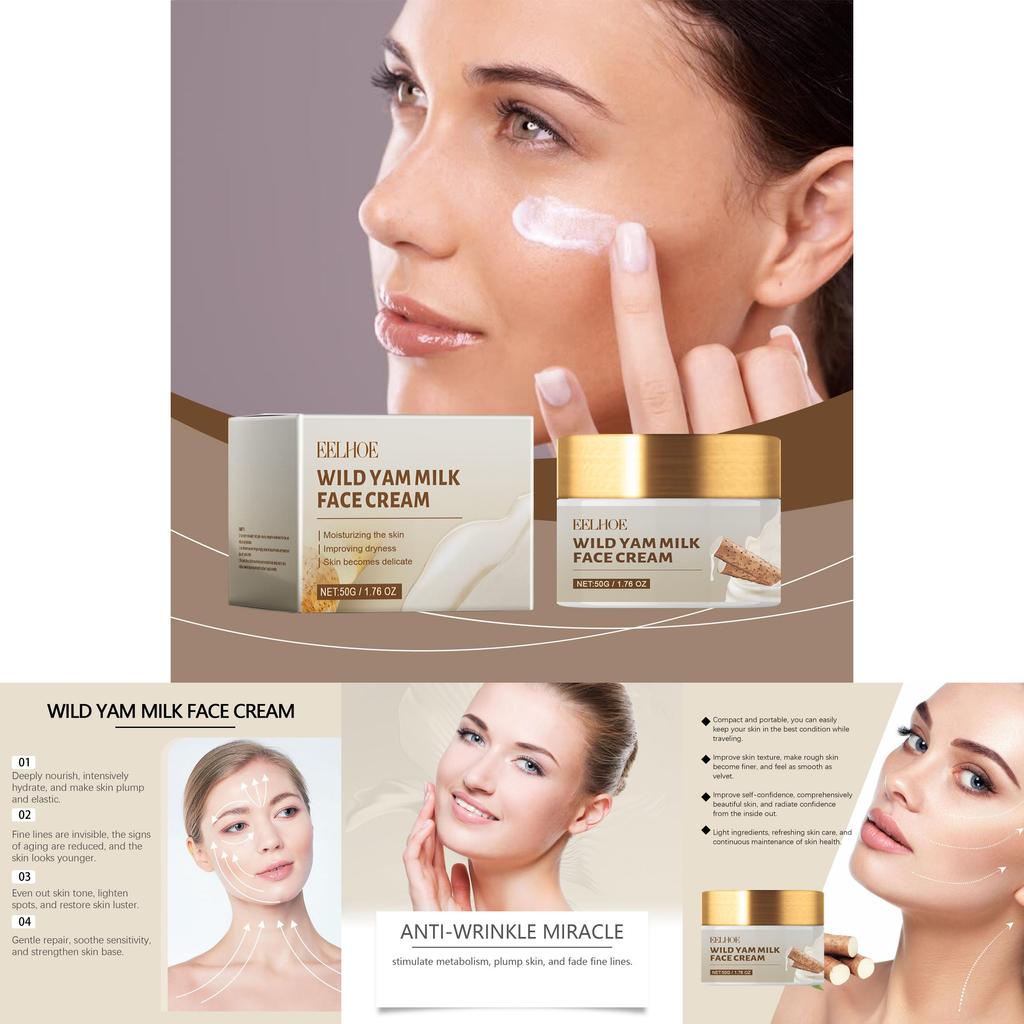 Eelhoe Wild Yam Moisturizing Repair Cream Nourishing Hydrating Anti-aging And Spot Reducing Formula For Refreshing Skin
