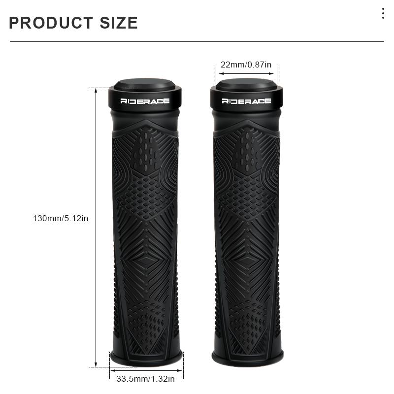 Bicycle Handlebar Grips Anti-Skid Shock-Absorbing Mountain Bike Handlebar Cover Ergonomic Comfortable Rubber Cycling Accessories