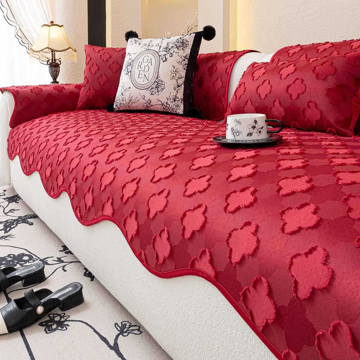 

Кремовый ветер специальной формы подушка для дивана универсальная для всех сезонов 2025 новый прямой диван подушка для сиденья нескользящий белый чехол для дивана 70*70cm