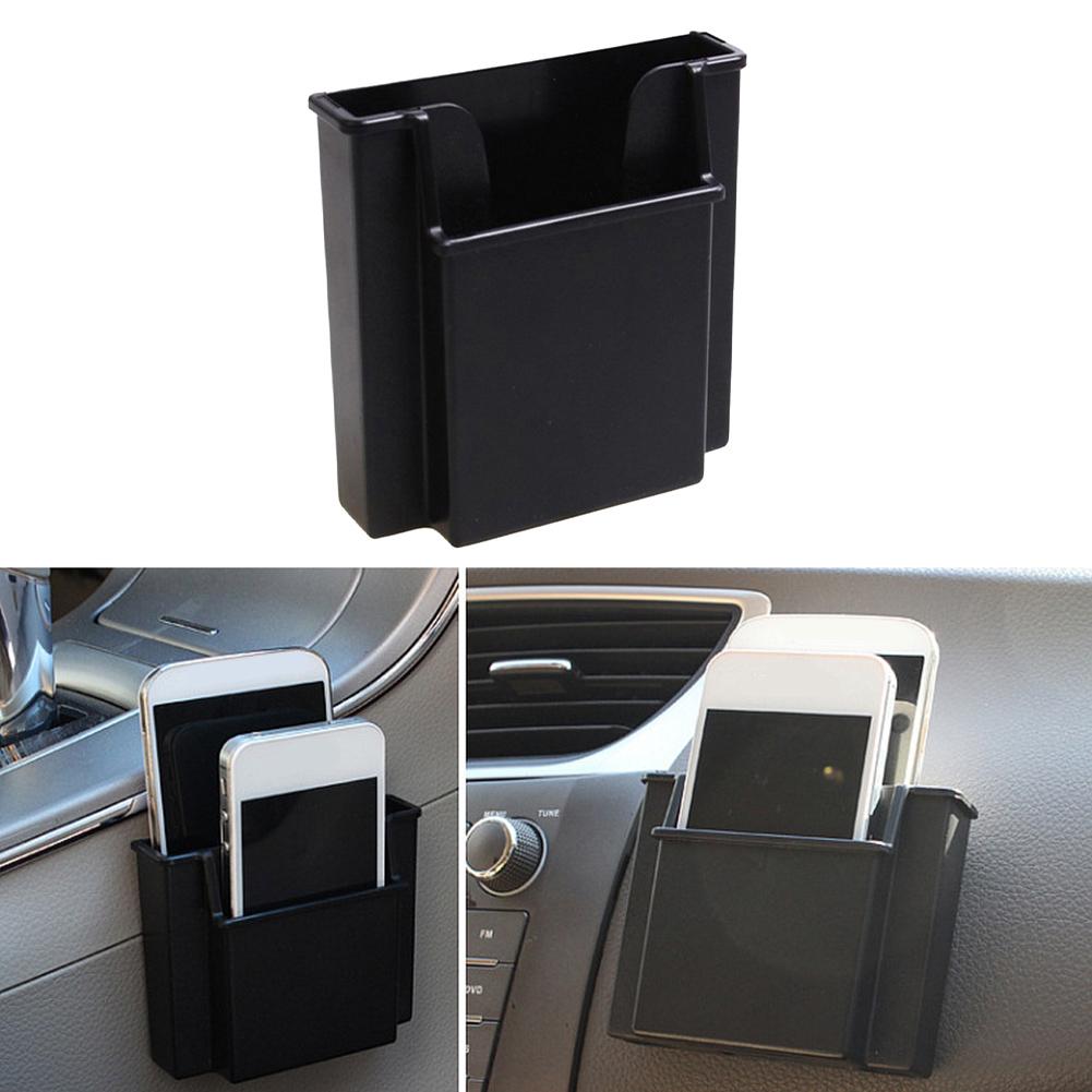 Cutie practică de depozitare pentru priza de aer pentru mașină 1x Accesoriu pentru cutie de încărcare a telefonului neagră Suport pentru telefon mobil pentru mașină ușor de instalat