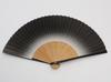 Kyo Fan Cat Kyoto Craftsman Handmade Black Painted Fan with Fan Bag and Cosmetic Box [Hasegawa]