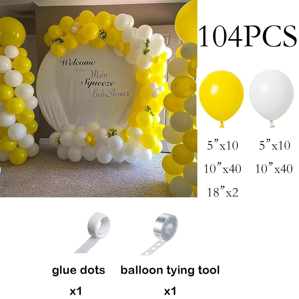 

Yellow Theme Balloons Garland Yellow White Latex Ballon Arch Kit Wedding Anniversary Engagement Birthday Party Decoration Globos AS Picture